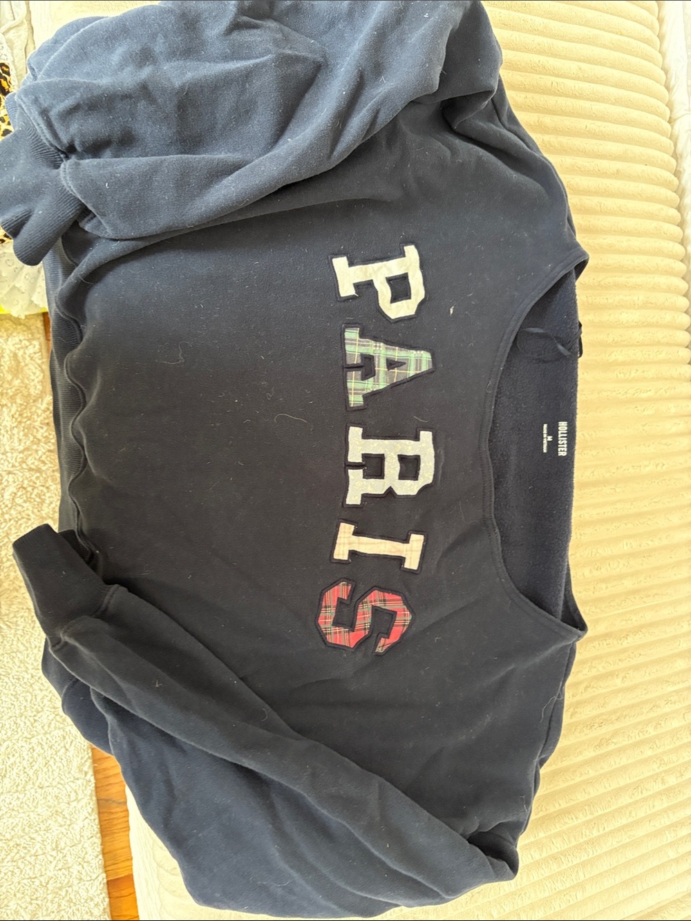Navy 'PARIS' Appliqué Sweatshirt